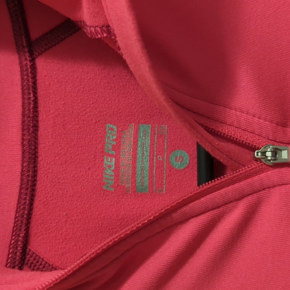 Hot pink Nike Pro Dri-Fit long sleeve shirt - Picture 2 of 5